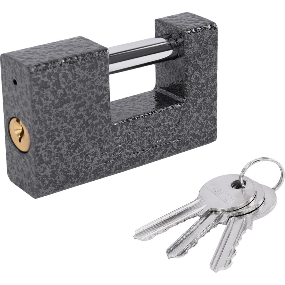 Изображение товара Гаражный навесной замок RABBITEX из чугуна с полимерным покрытием 90мм