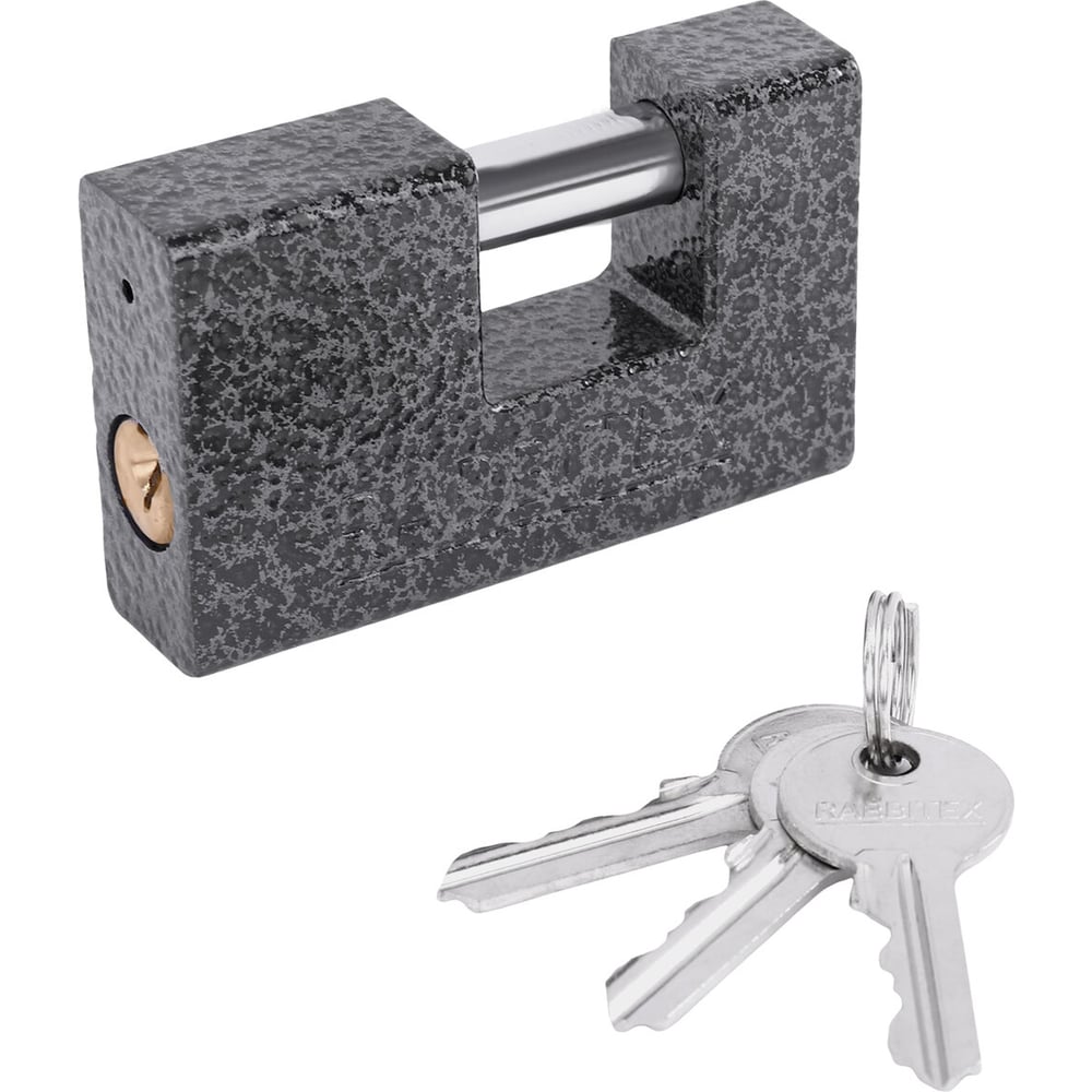 Изображение товара Замок навесной RABBITEX чугунный 80мм с полимерным покрытием