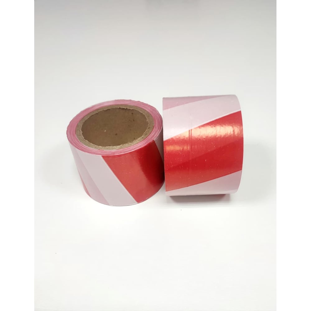 Изображение товара Лента оградительная Рзка 75 мм 100 м бело-красная 2 шт сигнальная