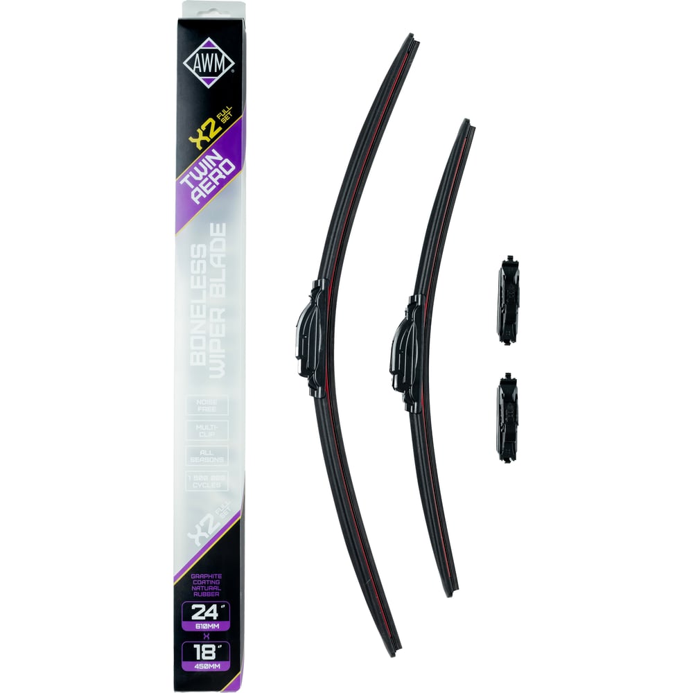 Изображение товара Всесезонная бескаркасная щетка из каучука 2 шт для уборки бытовых поверхностей