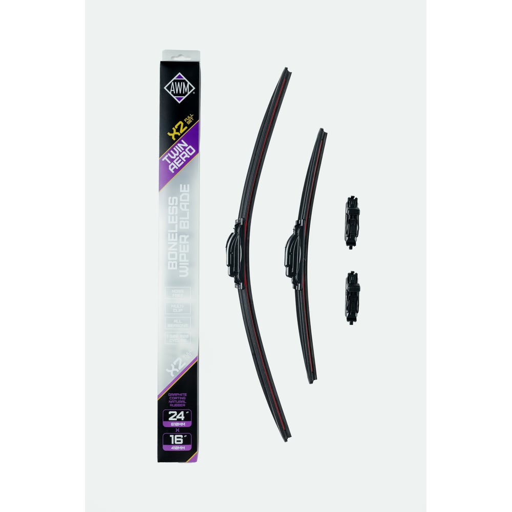 Изображение товара Всесезонная бескаркасная щетка с каучуковой кромкой 600 мм 2 шт