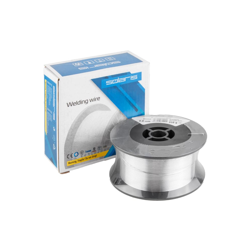 Изображение товара Проволока сварочная SOLARIS для алюминия ER4043 0,8мм катушка 350 г