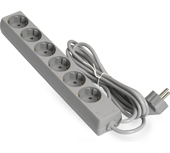 Изображение товара Удлинитель ExeGate ECE-6-3G 6 евророзеток с заземлением 3м серый 285832