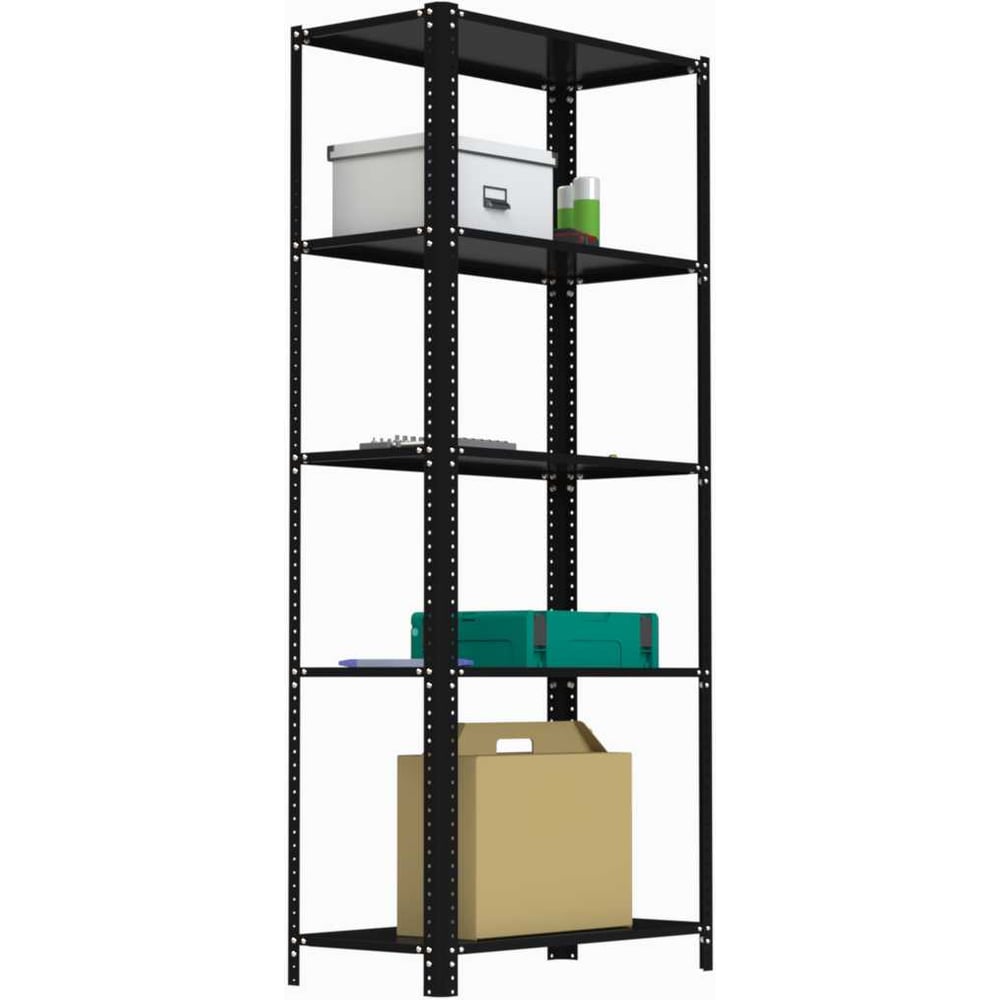 Изображение товара Стеллаж Metalex AIR 1800х1000х600 с 5 полками черного цвета