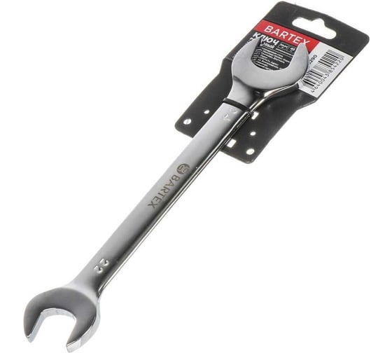 Изображение товара Ключ рожковый BARTEX 22х24 мм, хромированный зеркальный, CrV сталь 316290