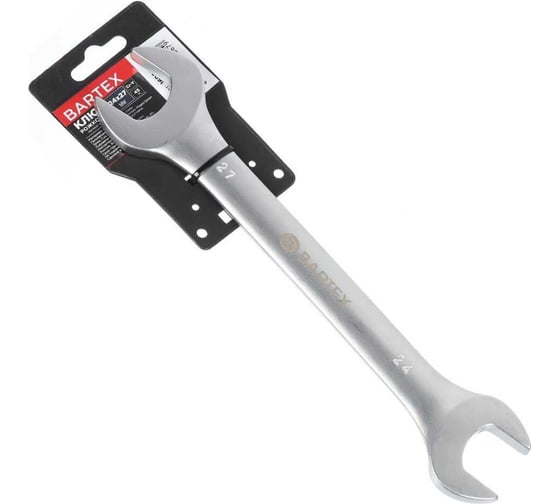 Изображение товара Ключ рожковый BARTEX 24х27 мм, матовый, CrV сталь 169987