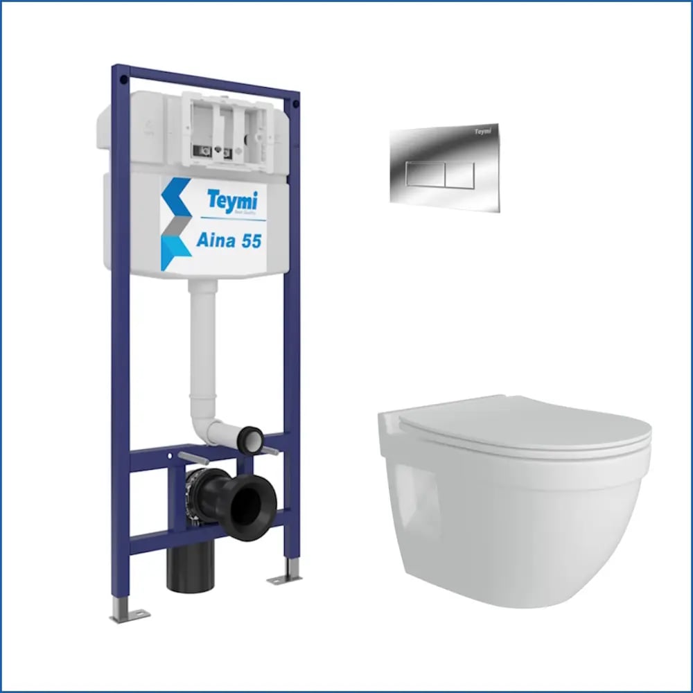 Изображение товара Инсталляция с унитазом Teymi Vitra Pro безободковый