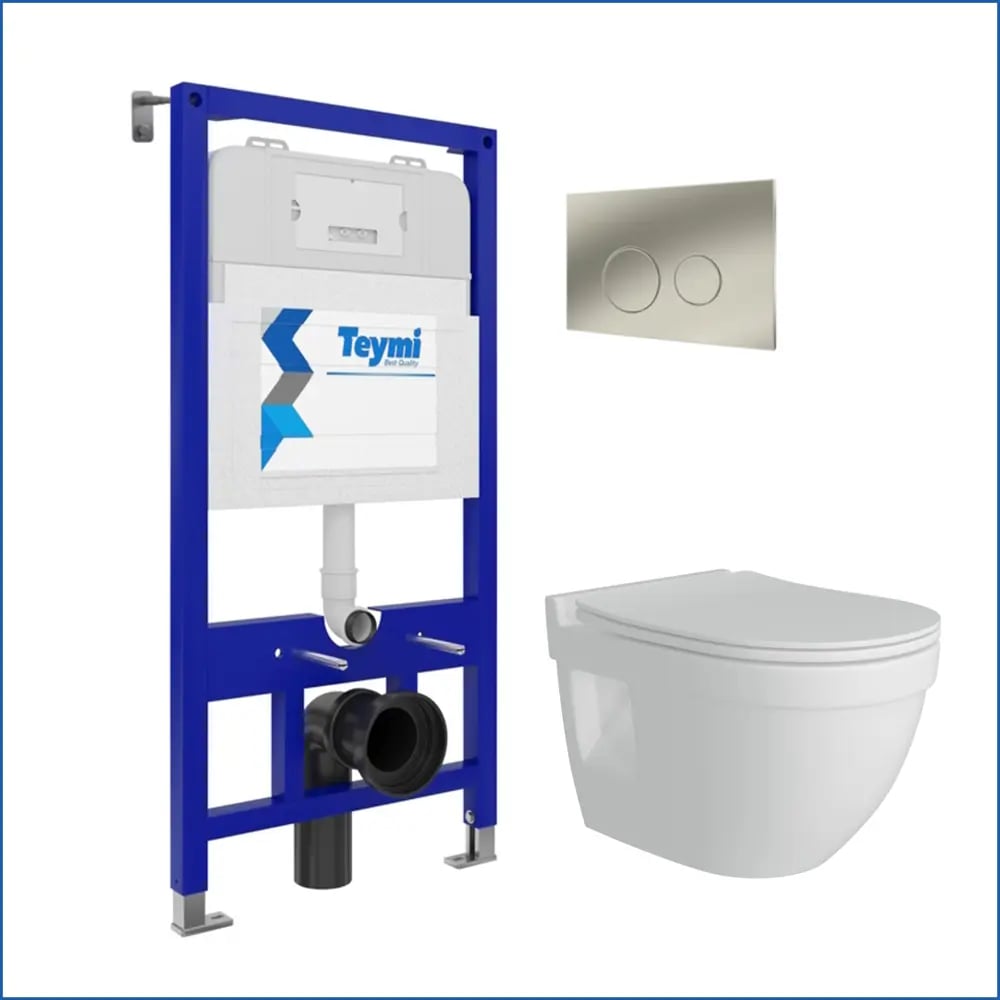 Изображение товара Инсталляция с унитазом Teymi Vitra Pro безободковый