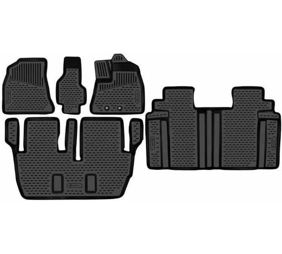 Изображение товара Коврики 3D в салон Element для Toyota Voxy/Noah 3 R80 2014 2WD/4WD, бенз. и гибрид правый руль, 3 ряда, ELEMENT3DA36027210k