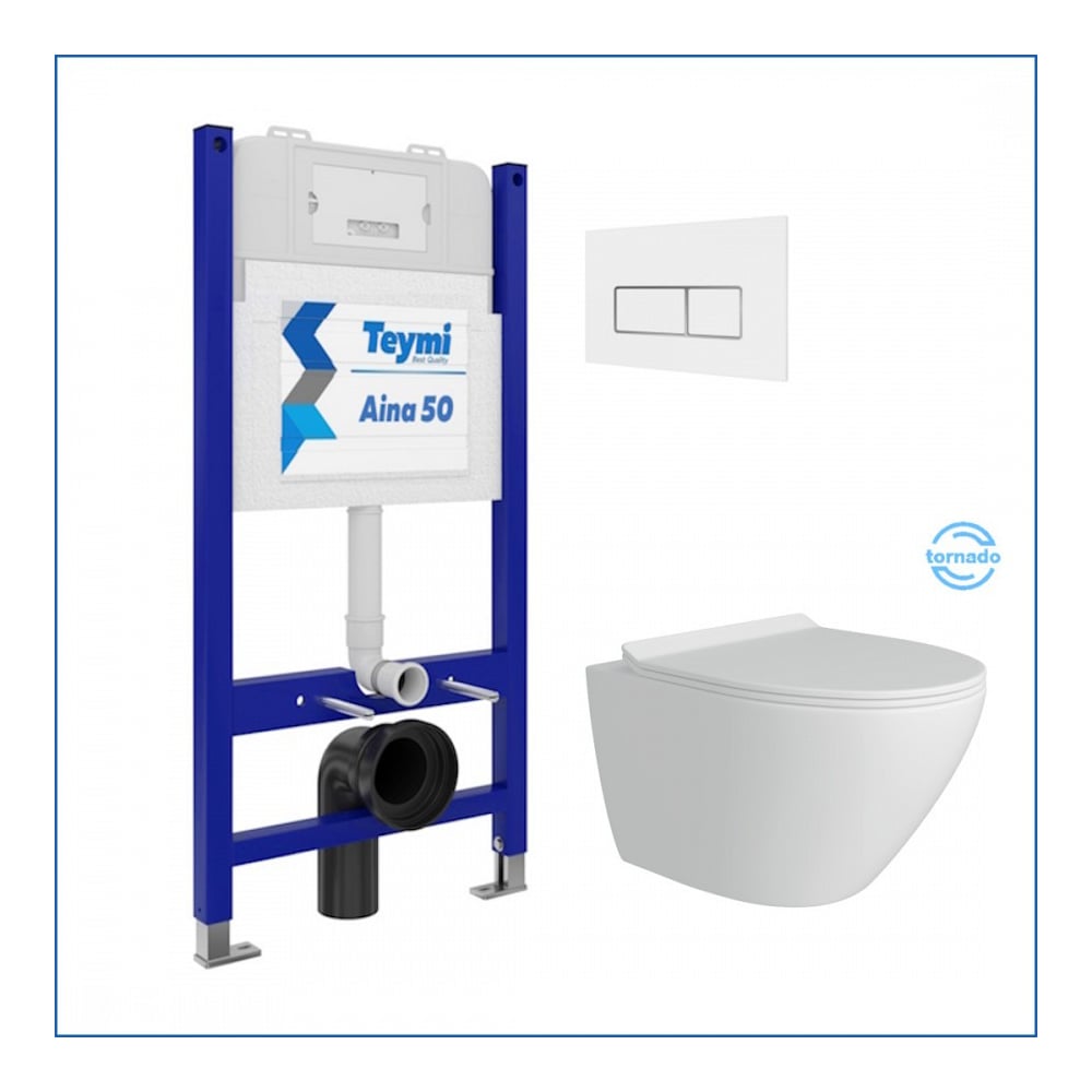 Изображение товара Комплект инсталляции с унитазом Teymi безободковый модель F14475