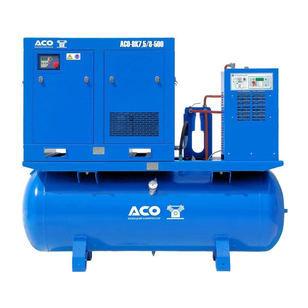 Изображение товара Установка винтовой компрессор Бежецк АСО АСО-ВК 7,5/10М2.ОВ-500 профессиональный