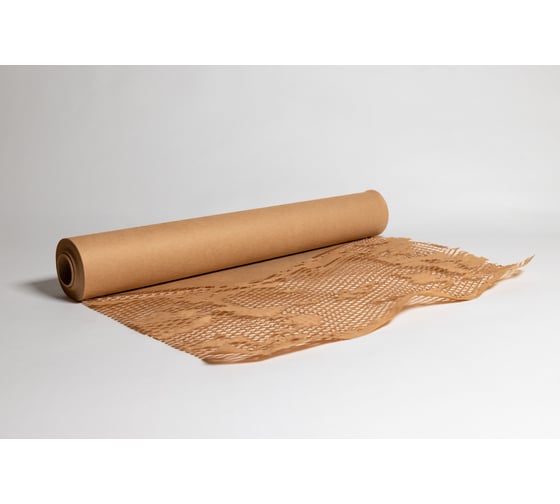 Изображение товара Крафт-бумага сетчатая (сотовая) БумАльтернатива PerfectoPack, бурая, 10м (16,8м) 2201011