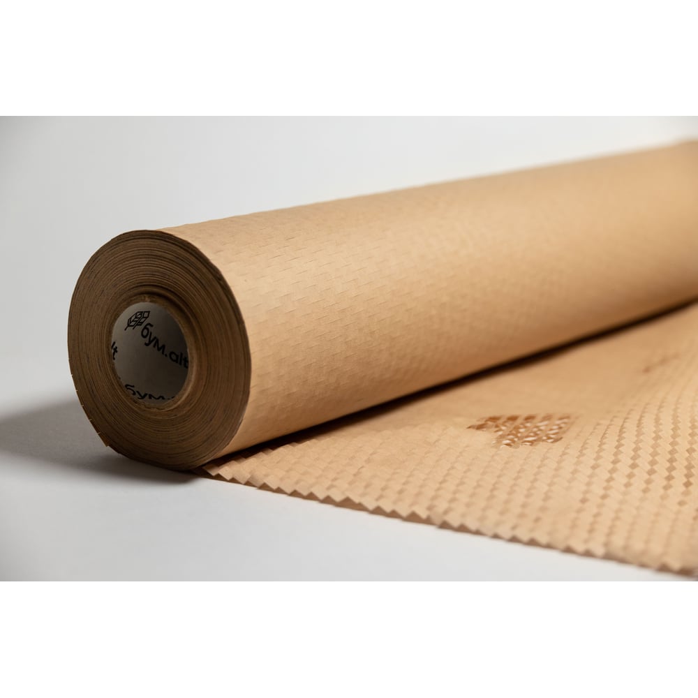 Изображение товара Крафт-бумага сетчатая (сотовая) PerfectoPack 50м бурый экологичный материал