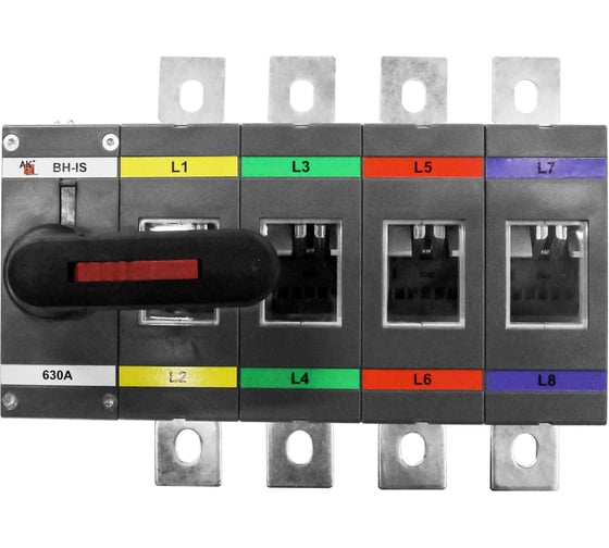 Изображение товара Выключатель нагрузки с видимым разрывом Akel ВН-IS-D4P-630A-С 4P/630A/1000V/передняя рукоятка на корпусе 803077