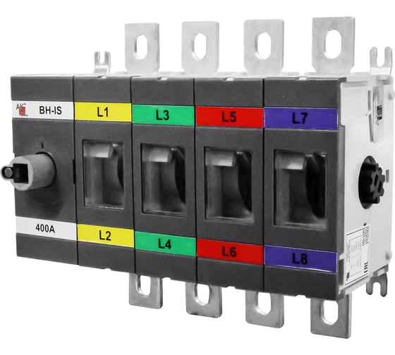 Изображение товара Выключатель нагрузки с видимым разрывом Akel ВН-IS-D4P-400A-В 4P/400A/1000V/без ручки управления и переходника 803074