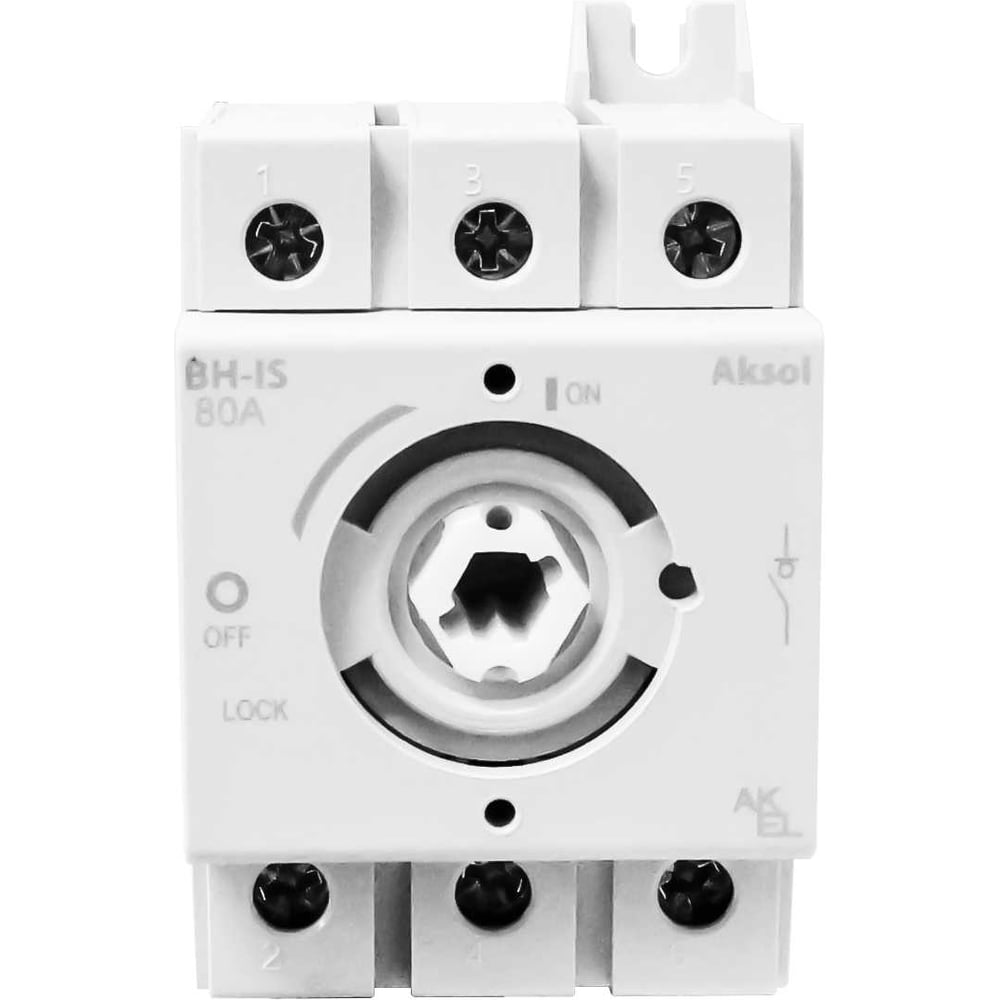 Изображение товара Модульный выключатель нагрузки Akel ВН-ИС-АКСОЛ-3Р-80А-В, IP20, 3 полюса