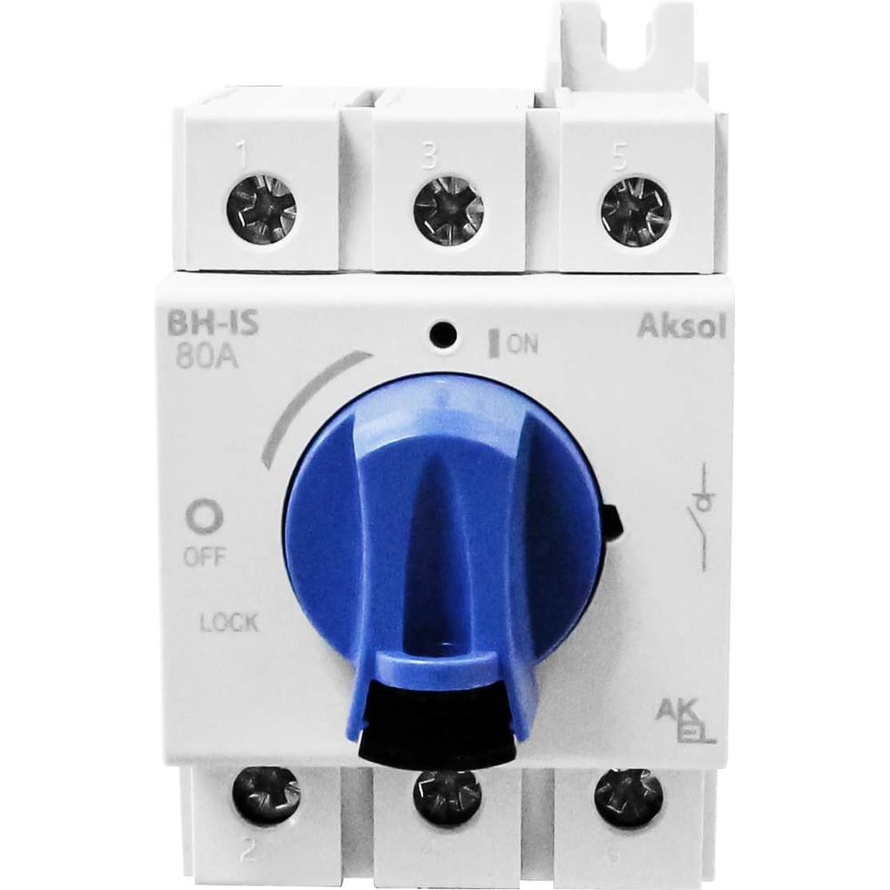 Изображение товара Модульный выключатель нагрузки Akel ВН-ИС-АKSOL-3P-80A-С 3P до 80А