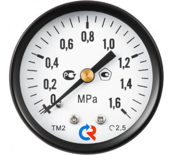 Изображение товара Манометр РОСМА ТМ-210Т.00 осевой (0-1.6МПа) М12х1.5 2.5, ДК50мм D070-06120