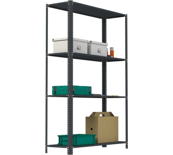 Изображение товара Стеллаж ООО Металекс AIR 2000х1600х500 (4 полки) серый  / 109175