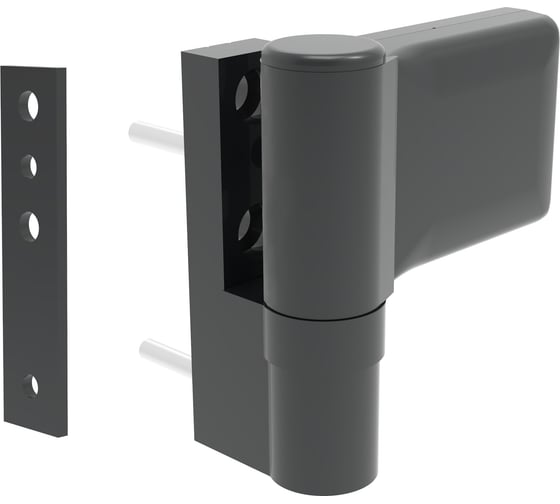 Изображение товара Петля для ПВХ дверей DORF до 100 кг. Черная RAL 9005 для узкого профиля DORF_DHS_100_9005(500al)