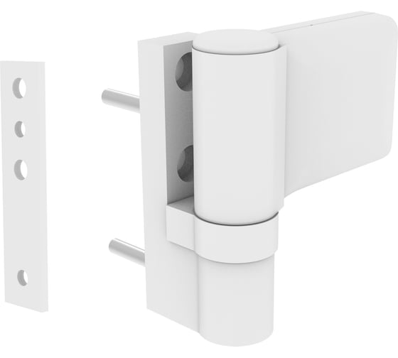 Изображение товара Петля для ПВХ дверей DORF до 100 кг. Белая RAL 9016 для узкого профиля DORF_DHS_100_9016(500al)