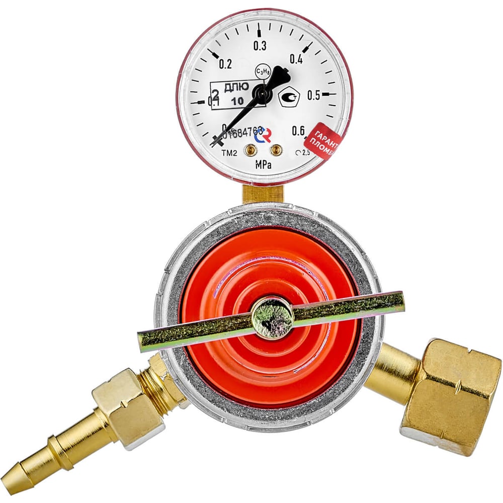 Изображение товара Редуктор пропановый ПТК БПО-5-4 с поверенным манометром профессиональный