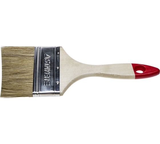 Изображение товара Плоская кисть STAYER UNIVERSAL светлая натуральная щетина, деревянная ручка, 75мм, 3" 0101-075