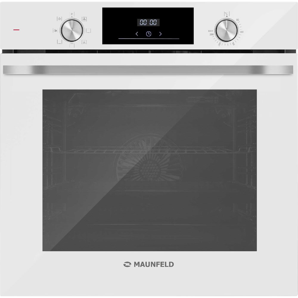 Изображение товара Электрический духовочный шкаф MAUNFELD FEOH7872W с таймером и дисплеем