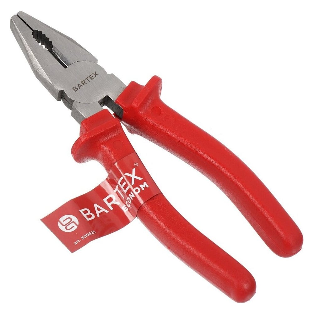 Изображение товара Пассатижи BARTEX Эконом 180 мм прямые углеродистая сталь недорогие надежные
