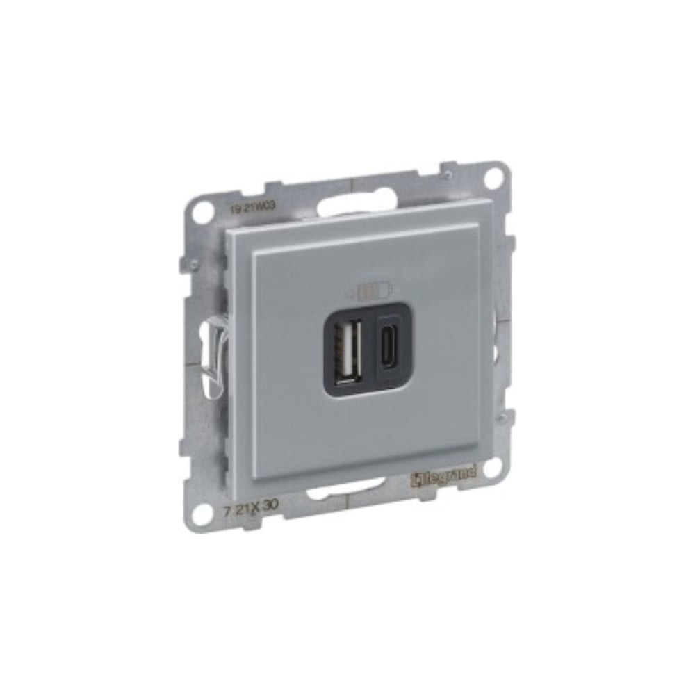 Изображение товара Зарядное устройство Legrand SUNO USB 2 выхода Type A и Type C