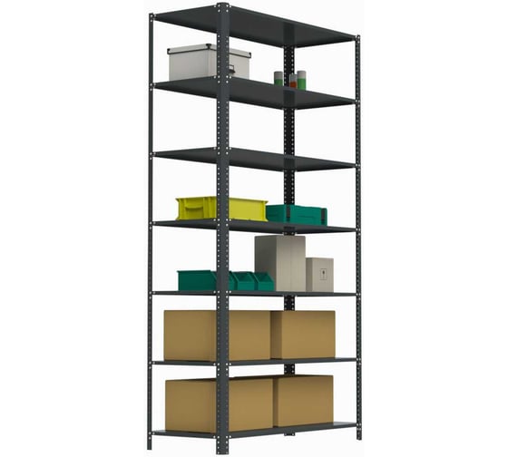 Изображение товара Стеллаж ООО Металекс AIR 2200х1200х400 (7 полок) серый / 109288