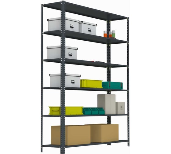 Изображение товара Стеллаж ООО Металекс AIR 2200х1600х500 (6 полок) серый / 109275