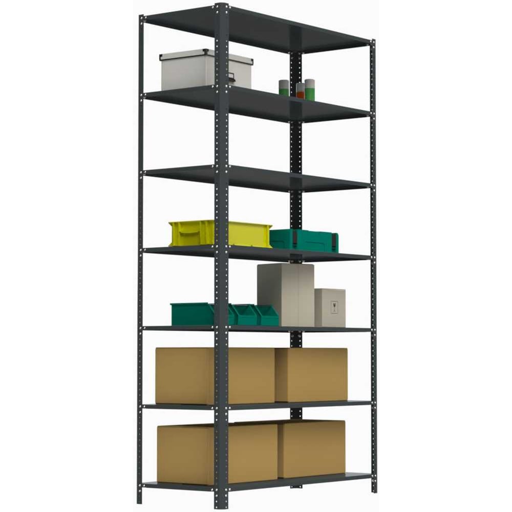 Изображение товара Стеллаж Металекс AIR 2200х1200х500 7 полок стальной серый для дома и офиса