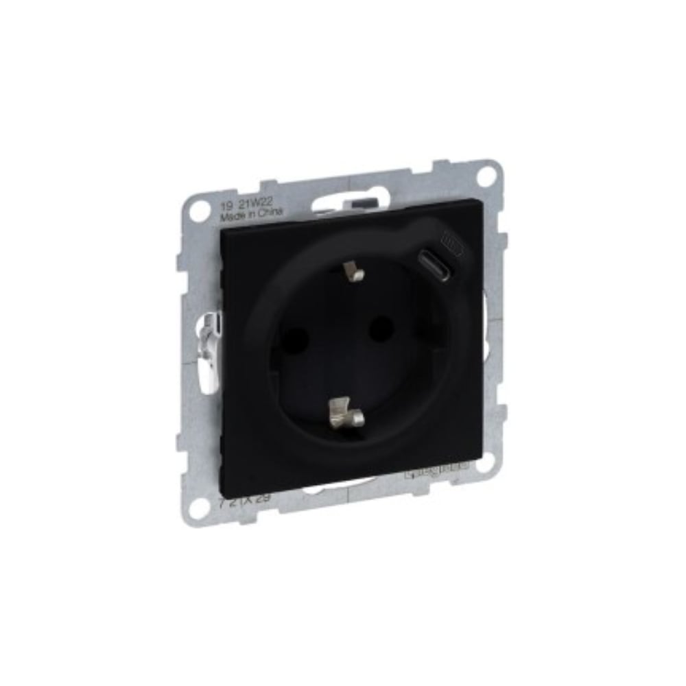 Изображение товара Комбинированная розетка Legrand SUNO 2К+З 16А 250В/USB антрацит