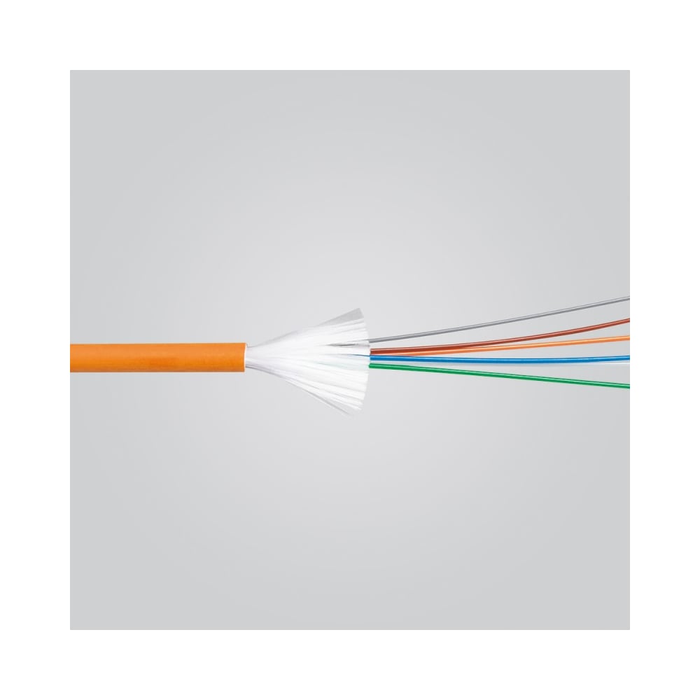 Изображение товара Оптоволоконный многомодовый кабель Legrand OM 2 6 волокон 100 м наружный и внутренний