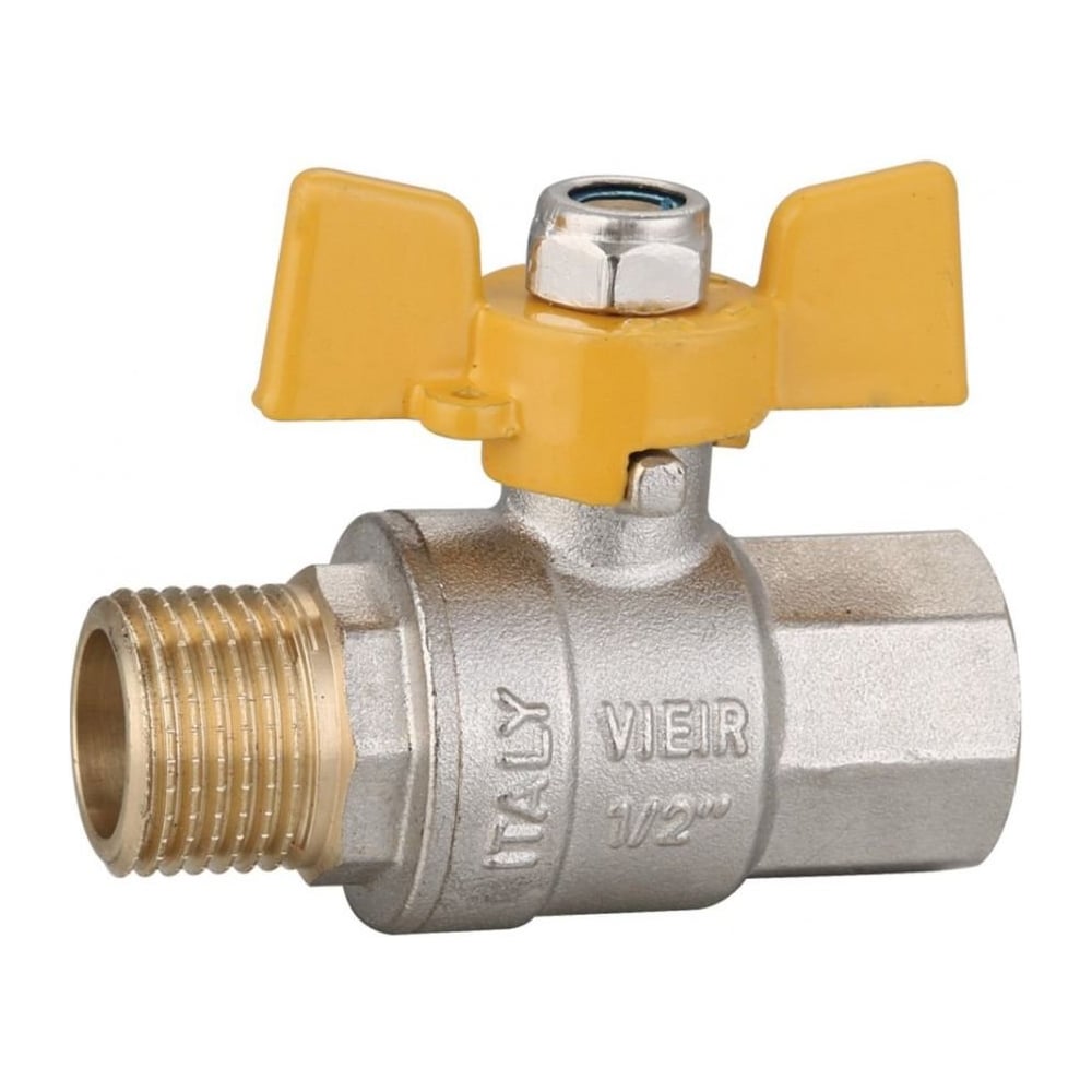 Изображение товара Газовый кран ViEiR VRQ211-03 с внутренней наружной резьбой 25 мм бабочка