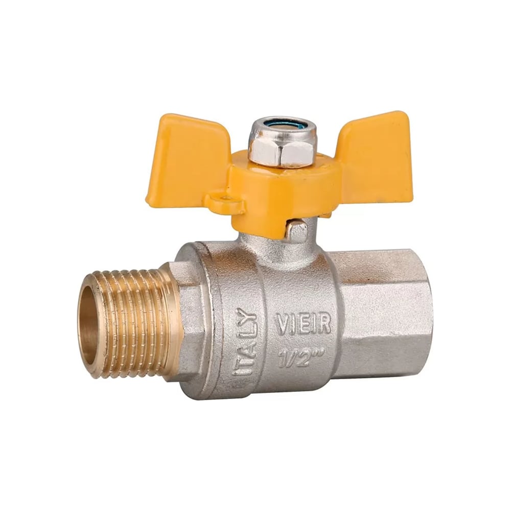 Изображение товара Газовый кран ViEiR 3/4 внутренняя и наружная резьба бабочка