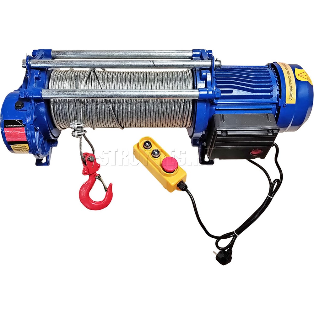 Изображение товара Электрическая строительная лебедка KCD500кг/60м/220В с пультом и электромагнитным тормозом