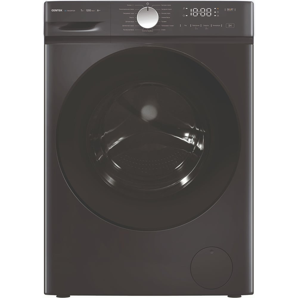 Изображение товара Стиральная машина Centek CT-1923 черная 7кг 1200 об/мин с паром и управлением