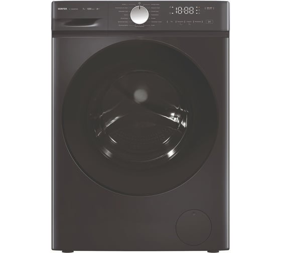 Изображение товара Стиральная машина Centek черный, 1200 / 7кг / 40см / 16пр /LED-Дисплей / INVERTER /Пар/A+++ CT-1923