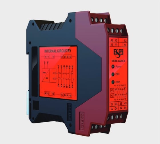 Изображение товара Модуль расширения реле безопасности ESPE ESRE-4A2B выход реле 4NO и 2NC,24В, SIL3 / PLe - Cat.4 08-00047421