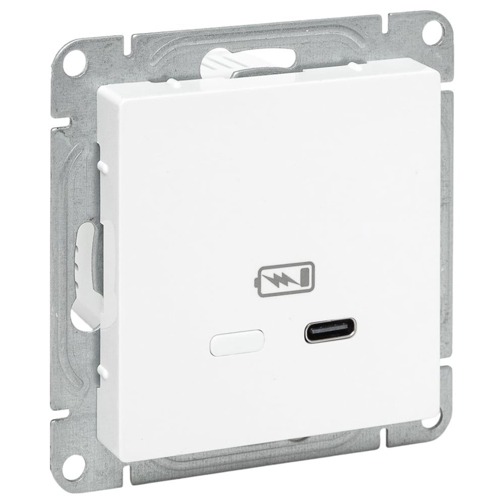 Изображение товара Механизм розетки EKF USB-С белый серия Эпика модель UP1-SOW-USBCF