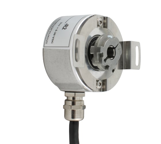 Изображение товара Инкрементальный программируемый энкодер INNOCONT D=50мм, полый вал 8мм, 3000 имп/об, 5…30VDC, выход TTL/HTL с EIP 50HO 8630V3000-R2