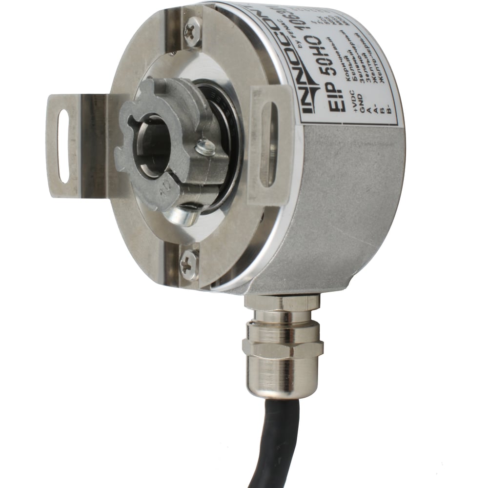 Изображение товара Инкрементальный программируемый энкодер INNOCONT D=50мм, полый вал 12мм, 3000 имп/об, 5…30VDC, TTL/