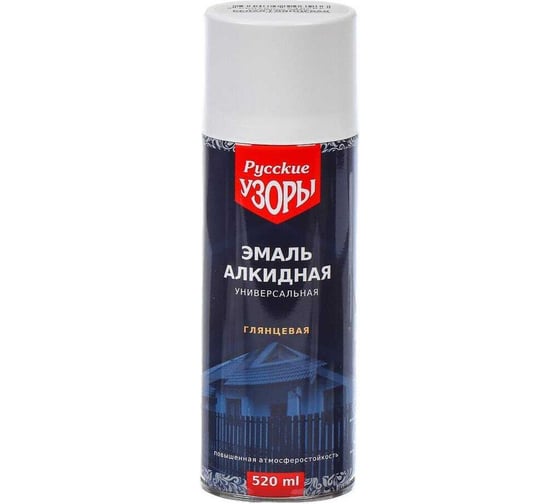 Изображение товара Эмаль Русские узоры аэрозоль, универс, алкид, глянцевая, корич, 520 мл Русские узоры 450944