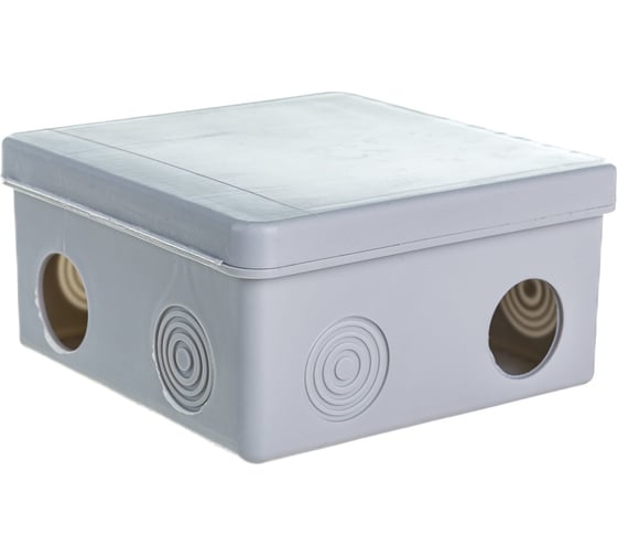 Изображение товара Коробка распаячная для открытой проводки Урал ПАК 100_100_50 мм (квадрат), 8 входов (гермовводов) IP54 в гофроящике 8 шт КО-53017100-008