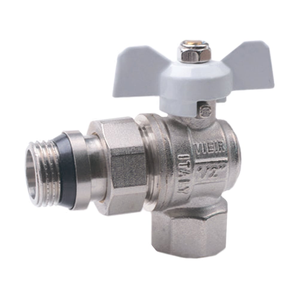 Изображение товара Угловой крана ViEiR с американкой 3/4 белый латунь для водопровода