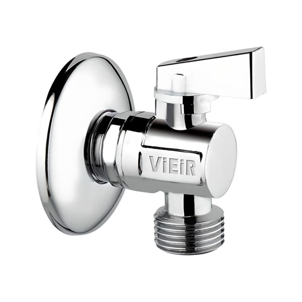 Изображение товара Угловой латунный кран ViEiR хром 1/2 М-1/2 F для воды