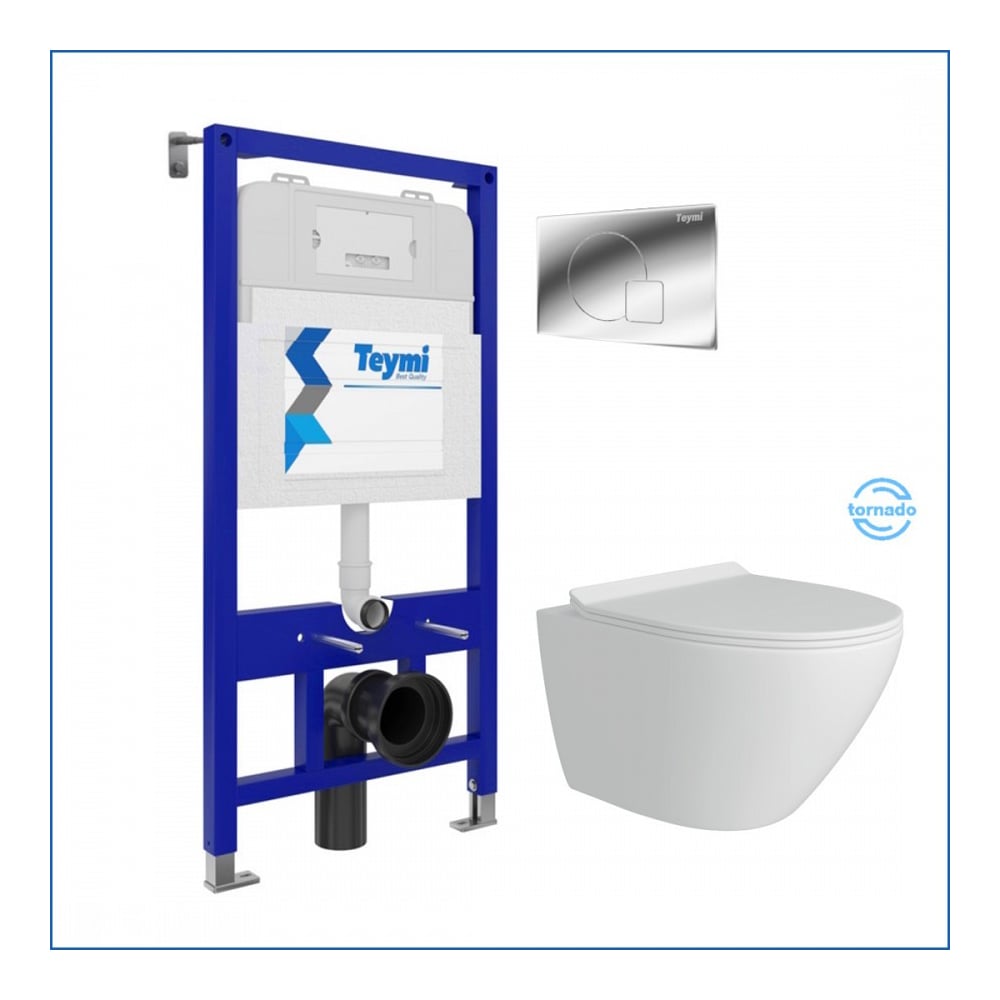 Изображение товара Готовое решение Teymi Инсталляция Aina 52 с унитазом Lina Pro Vortex