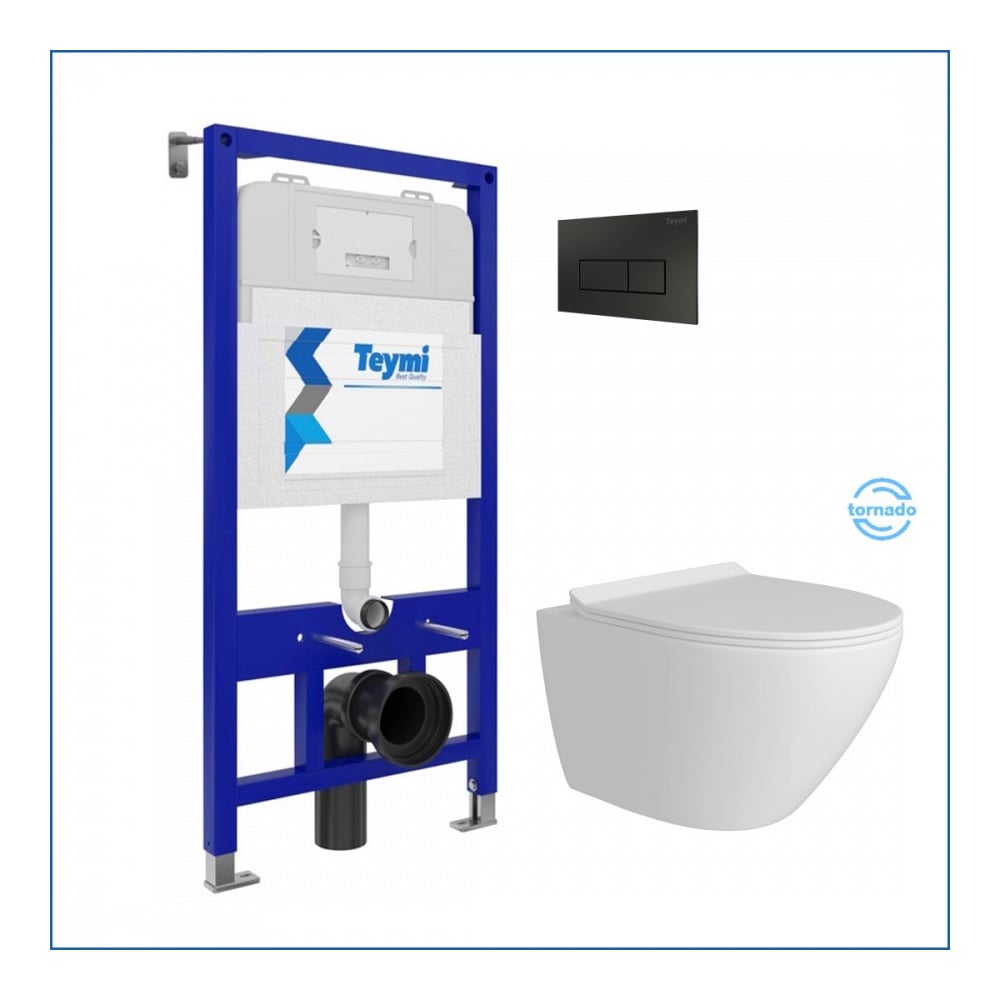 Изображение товара Инсталляция для унитаза Teymi Aina 52 со смывом и комплектом